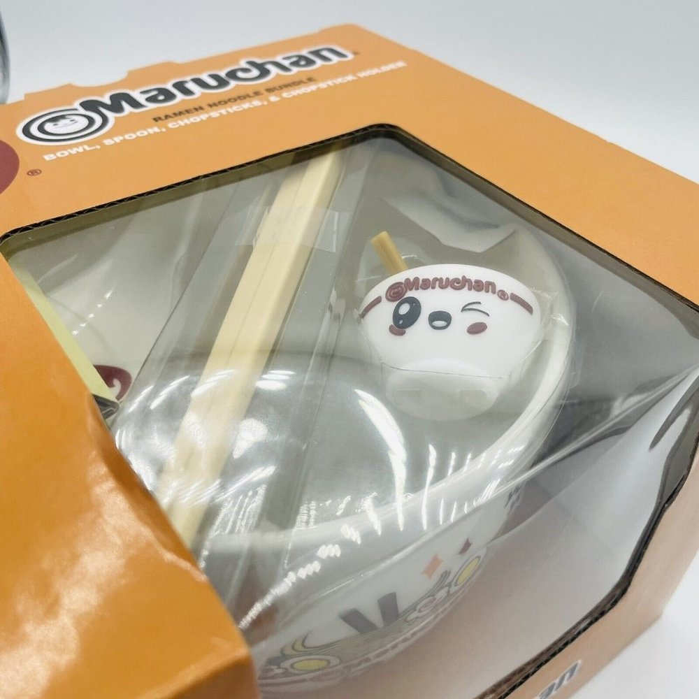 Maruchan Ramen Noodle Soup Sopa Bowl Bundle Chopsticks Holder Spoon Plate Plato - Picture 3 of 9